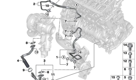 Junta tórica OEM 11427824735 para BMW F70, U06, G20, G21, G22, G23, G26, G30, G31, G60, G61, G32, G11, G12, G70, G14, G15, G16, U11, U10, G01, G45, G02, G05, G06, G07, G26, U25. Original BMW.