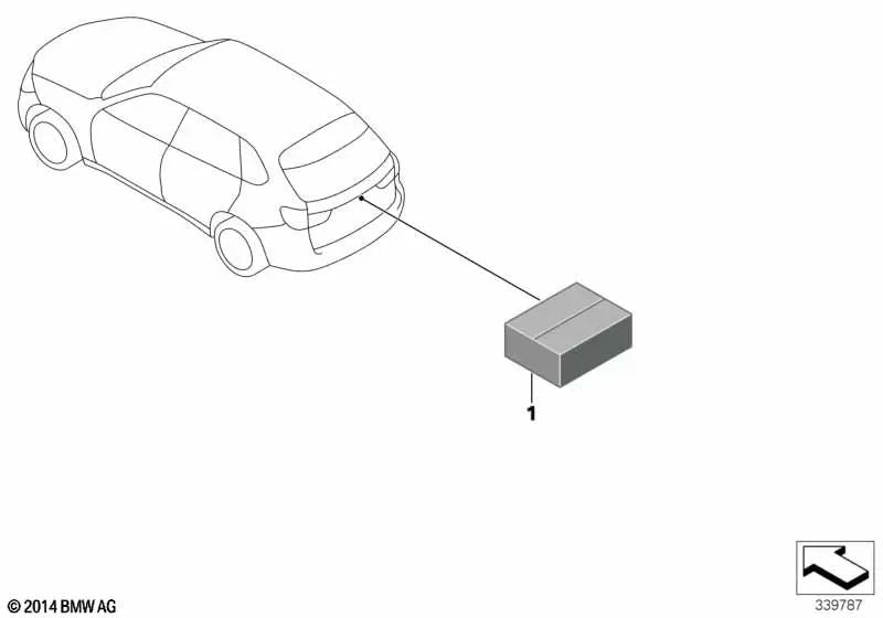 Rear view camera upgrade kit for BMW F25, F26 (OEM 66212358777). Original BMW.