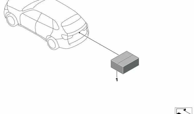 Kit de actualización cámara de marcha atrás para BMW X5 F15, F85, X6 F16, F86 (OEM 71602289351). Original BMW.