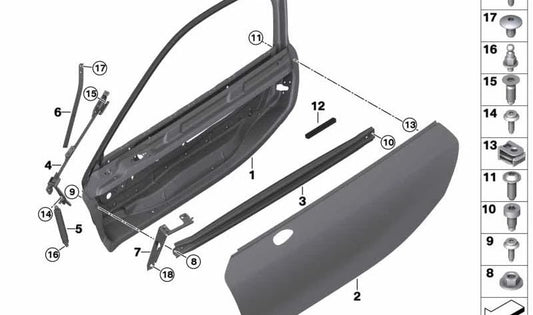 Soporte de espejo retrovisor derecho OEM 51007313984 para BMW i8 (I12). Original BMW