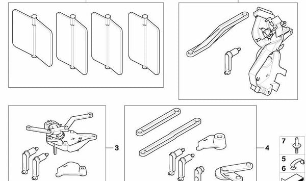 Perno roscado para BMW E60, E61, E63, E64 (OEM 64116933931). Original BMW