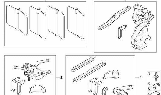 Clip di fissaggio OEM 64116933937 per BMW E60, E61, E63, E64. BMW originale.