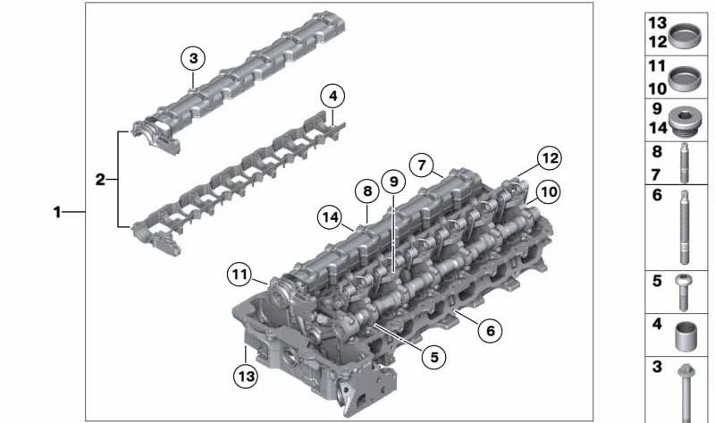 Tapa de cierre para BMW Serie 1 E81, E82, E87, E88, Serie 3 E90, E91, E92, E93, Serie 5 E60, E61, F10, F11, F18, Serie 6 E63, E64, Serie 7 E65, E66, F01, F02, X1 E84, X3 E83N, F25, X5 E70, Z4 E85, E86, E89 (OEM 11127539795). Original BMW.