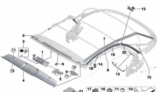 Juego de Cierre para BMW F23 (OEM 54345A499C3). Original BMW