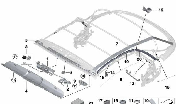 Juego de Cables de Tensión para BMW Serie 2 F23, F23N (OEM 54347421651). Original BMW