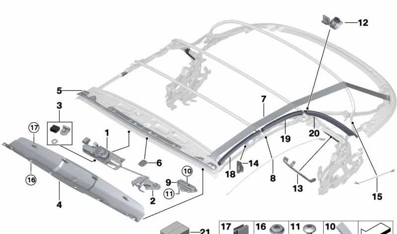 OEM -Anker -Unterstützung 54347421664 für BMW F23. Original BMW.