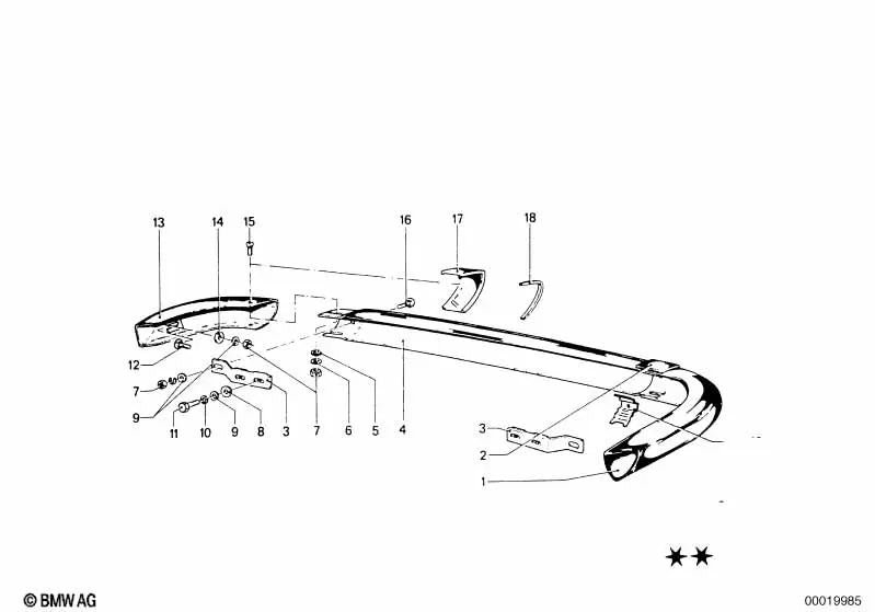 Parachoques trasero izquierdo para BMW Serie 5 E60, E61, F10 (OEM 51125470052). Original BMW.