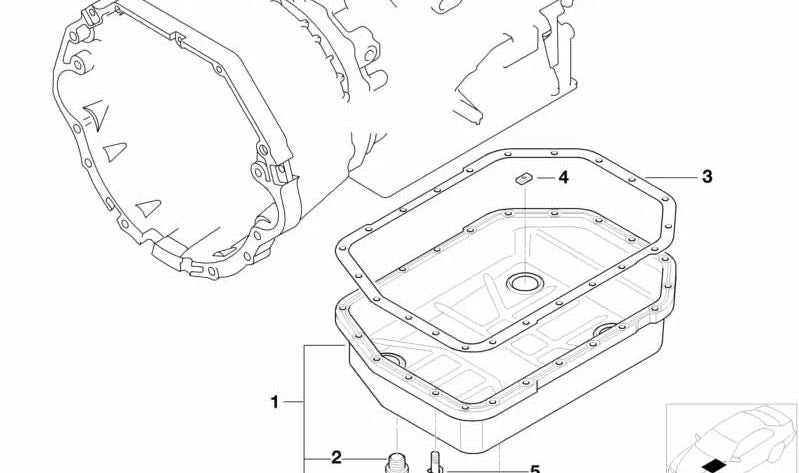 Junta para BMW Serie 5 E39, Serie 7 E38, Serie 8 E31, X5 E53, Z8 E52 (OEM 24111422676). Original BMW