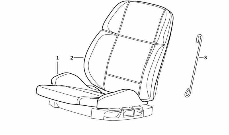 Funda para Respaldo de Cuero para BMW E36 (OEM 52102266034). Original BMW