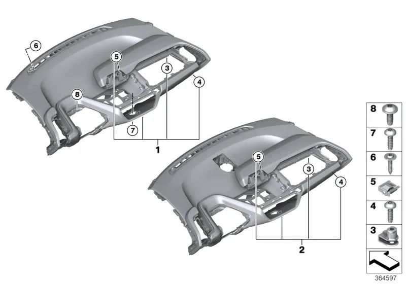 Revestimiento del Panel de Instrumentos para BMW i I01, I01N (OEM 51459282685). Original BMW