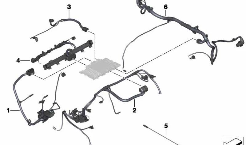 Cableado de motor y módulo de transmisión OEM 12537598306 para BMW F10, F11, F18, F01, F02. Original BMW