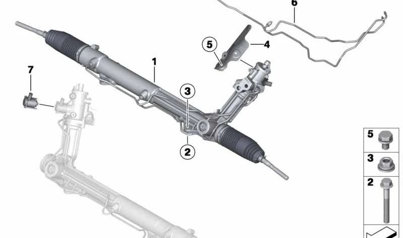 Juego de Tuberías para BMW E70, E71 (OEM 32106779623). Original BMW