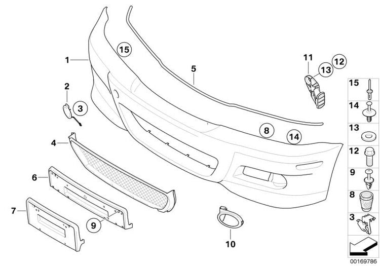 Parachoques Frontal Imprimado Delantero M3 Para Bmw Cabrio E46. Original Recambios