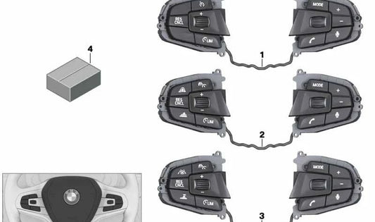 OEM Multifunktionsschalter 61319388730 für BMW G11, G12. Original BMW.