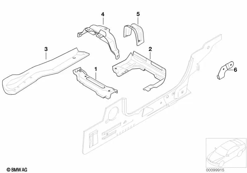 Consola Soporte Central para BMW Z4 E85, E86, E89 (OEM 41127064624). Original BMW.