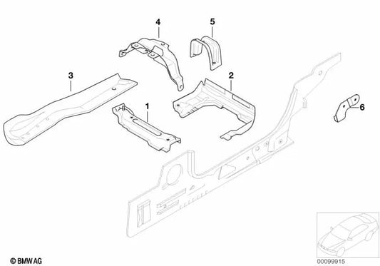 Consola Soporte Central para BMW Z4 E85, E86, E89 (OEM 41127064624). Original BMW.