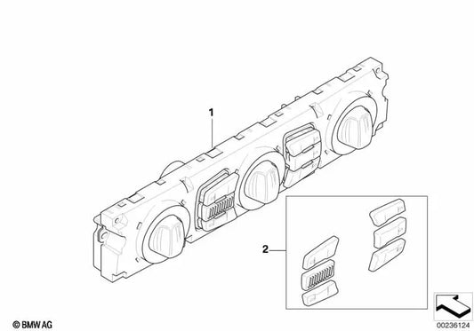 Unidad de Control del Climatizador Básica para BMW E60N, E61N (OEM 64119248704). Original BMW.