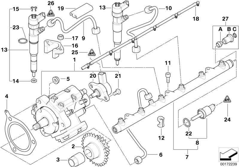 Brida de freno para BMW E87, E46, E90, E91, E92, E93, E39, E60, E61, E38, E65, E83, E53. Original BMW.