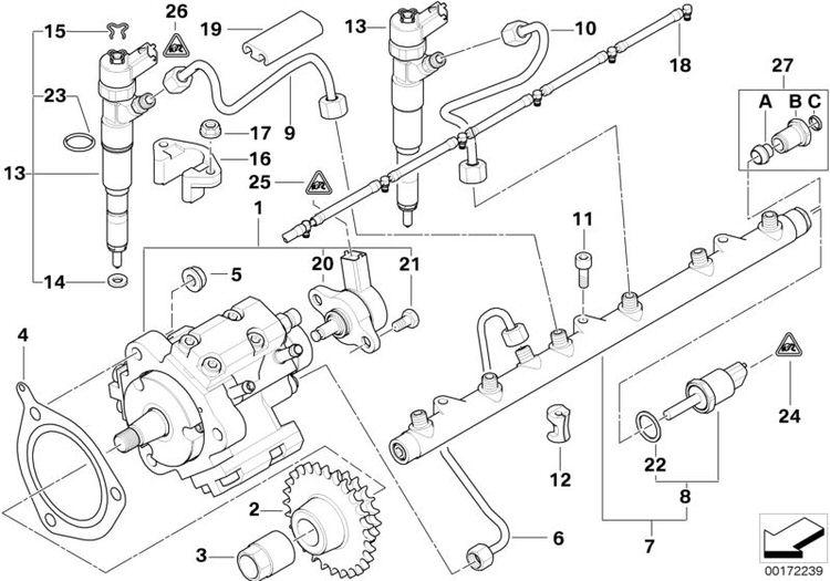 Válvula Reguladora De Presión Para Bmw E38 E39 E46 E53. Original Recambios