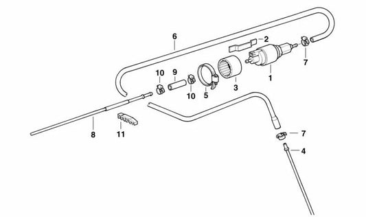 Kraftstoffpumpenhalterung für BMW E39, E38, E31 (OEM 41117015154). Original BMW