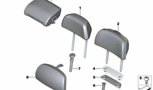 Filhote de conforto cojín para BMW 7 G11 Series, G12 (OEM 52207416166). BMW original