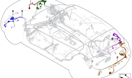 Front Left Repair Wiring Harness OEM 61129315899 for BMW F87, F30, F31, F34, F80, F32, F33, F82. Original BMW