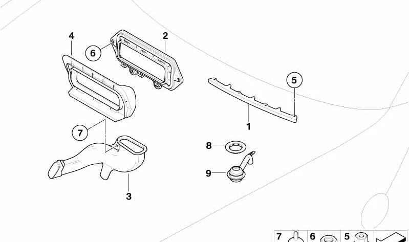 Desagüe de agua OEM 64116915180 para BMW Z4 (E85, E86). Original BMW