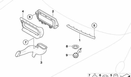 Desagüe de agua OEM 64116915180 para BMW Z4 (E85, E86). Original BMW