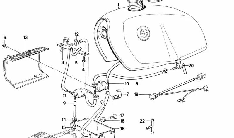 Abrazadera de manguera para BMW varios modelos (OEM 16111338513). Original BMW.