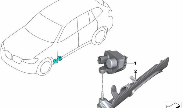 Módulo de luz de proyección lateral OEM 63177478447 para BMW G01, G02, G08. Original BMW