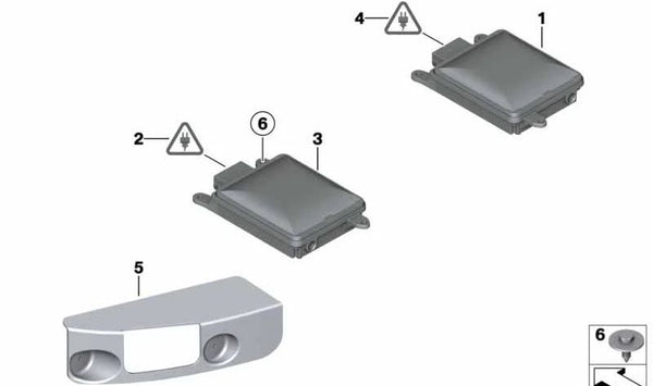 Pantalla izquierda para BMW Serie 7 F01, F02, F04 (OEM 66326783357). Original BMW