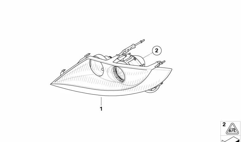 Faro de luz bi-xenón izquierdo para BMW Z4 E85 (OEM 63127165709). Original BMW.