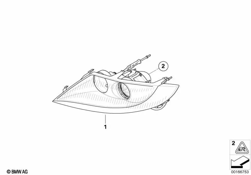 Carcasa de Conector Universal sin Codificar para BMW Serie 5 E60, E61 Serie 7 E38, E65, E66 Z4 E85, E86 (OEM 61138352576). Original BMW.