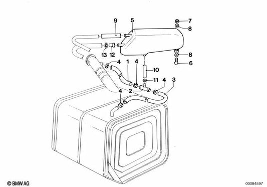 Tube for BMW (OEM 16122161221). Genuine BMW