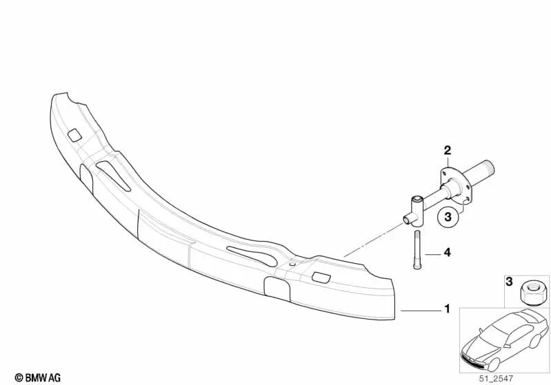 Amortiguador delantero izquierdo para BMW Serie 3 E46, F30, Serie 5 E39 (OEM 51118399201). Original BMW.