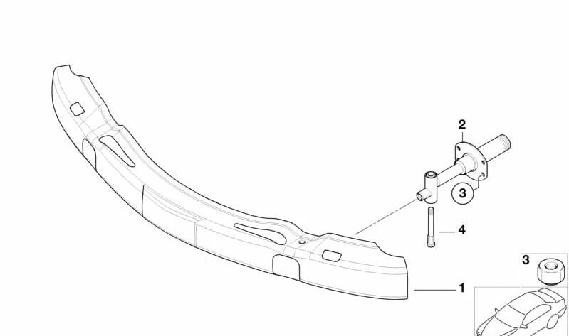 Amortiguador de impacto delantero derecho OEM 51118399202 para BMW E36, Z3. Original BMW.