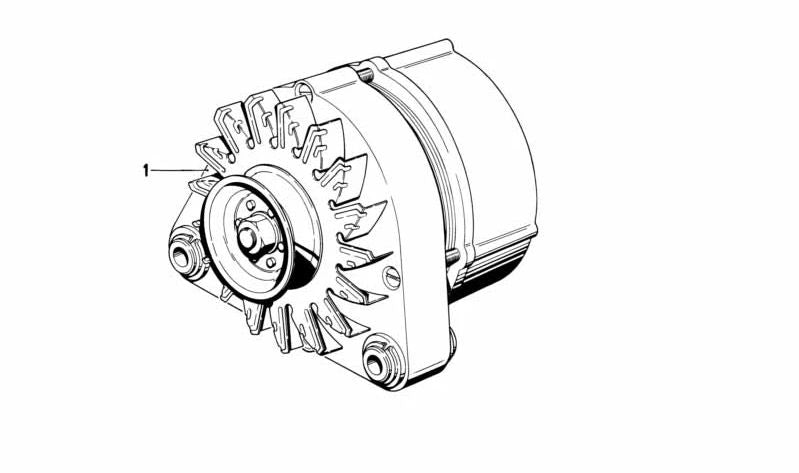 Polia alternadora OEM 12311314398 para BMW E23, E24, E28, E30, E32, E34, E36. BMW original.