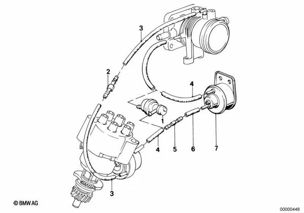 Válvula para BMW E30, E28 (OEM 11731705581). Original BMW.