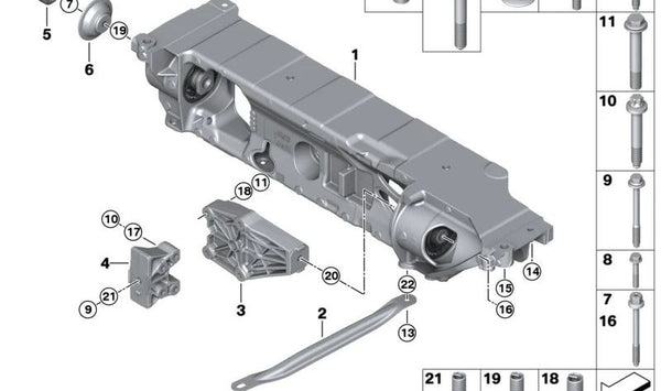 Adaptador para BMW Serie 2 U06, X1 U11, U12 (OEM 22119796449). Original BMW