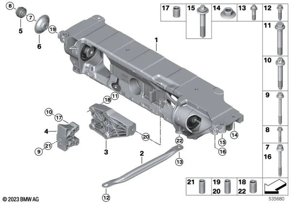 Sechsrundschraube para BMW Serie 2 U06, X1 U11, U12 (OEM 07119908028). Original BMW.