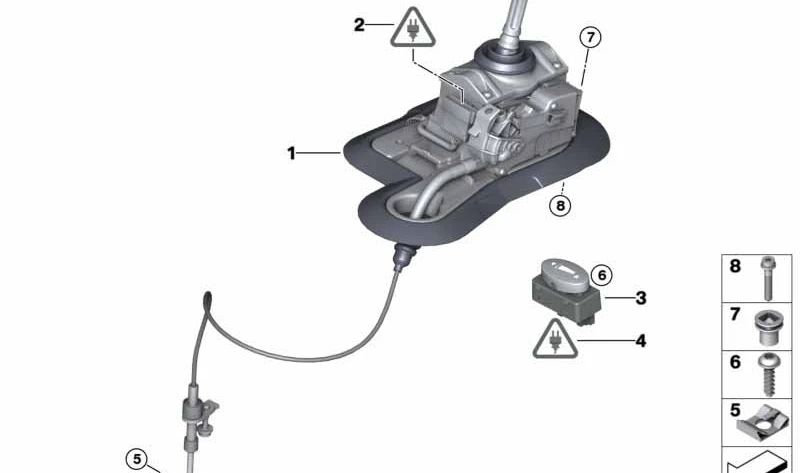 Interruptor de cambio de marcha para BMW E90, E92, E93 (OEM 61317842102). Original BMW