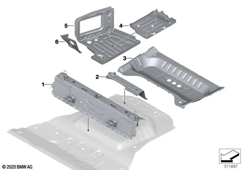 Portabaterías para BMW G01, G01N (OEM 41007493935). Original BMW