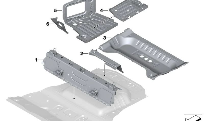 Conexión del paso de rueda/Entrada izquierda para BMW X3 F97, G01, G08, X4 F98, G02 (OEM 41007493925). Original BMW