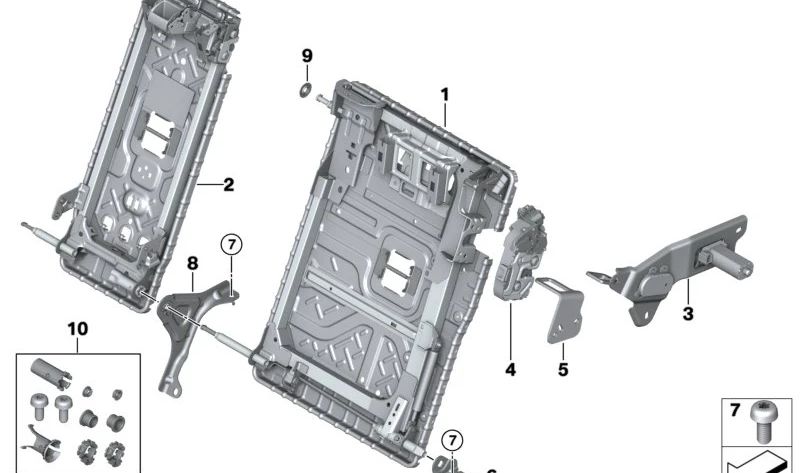 Left locking hook for BMW 6 Series G32, G32N (OEM 52207426031). Original BMW.