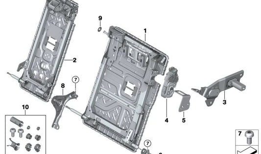 Gancho de cierre izquierdo para BMW Serie 6 G32, G32N (OEM 52207426031). Original BMW.