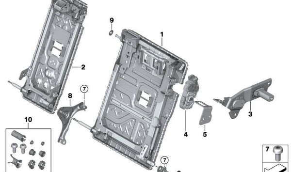 Cojinete central derecho OEM 52207402712 para BMW G32. Original BMW.