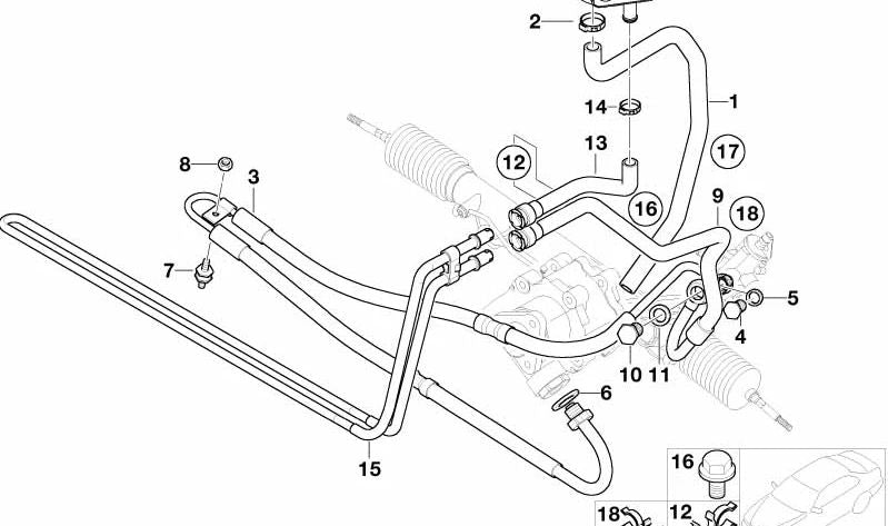 Abrazadera de manguera para BMW Serie 3 E30, E36, E46, Serie 5 E34, E39, E60, E61N, F07, F10, F11, Serie 6 E24, E63, E64, F06, F12, F13, Serie 7 E32, E38, E65, E66, F01N, F02N, Serie 8 E31, X5 E53, E70, X6 E71, Z4 E85, E86, Z8 E52 (OEM 16121180242). Origi