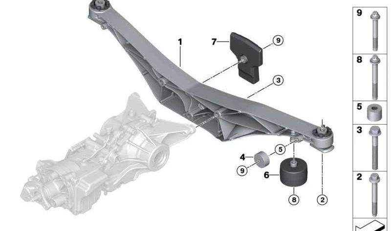 Amortiguador de vibraciones OEM 33366868777 para BMW F40, F45, F46, F48, F39. Original BMW