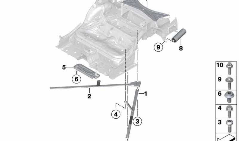 Front Left Suspension Arm OEM 51617351583 for BMW 3 Series (F31, F34) and 4 Series (F36). Original BMW.