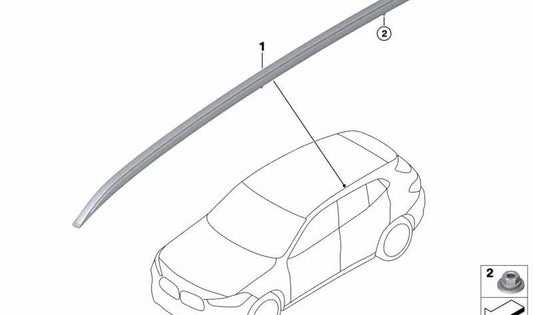 OEM Right Roof Bar 51137424712 für BMW F39 (x2). Original BMW.